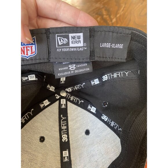 New Era Bengals 39Thirty Stretch Fit Cap Embroidered Logo NFL Black & Orange Adu - Picture 10 of 10
